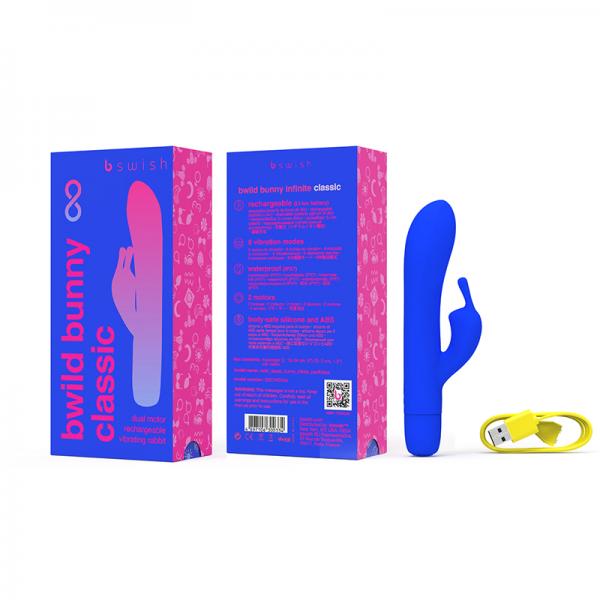 B Swish Bwild Bunny Infinite Classic Vibrator Pacific Blue