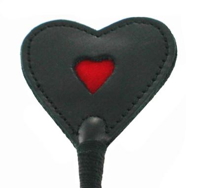 Heart Tip Crop Black with Red Detail