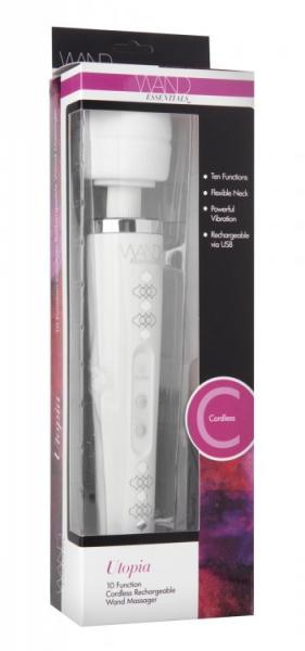 Utopia 10 Function Cordless Rechargeable Wand Massager