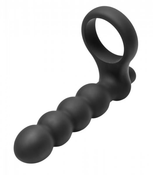 Double Fun Cock Ring With Double Penetration Vibe