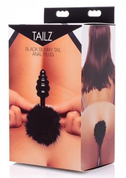 Tailz Bunny Faux Fur Tail Plug Black