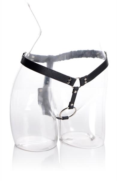 Male Cock Ring Harness With Silicone Anal Plug