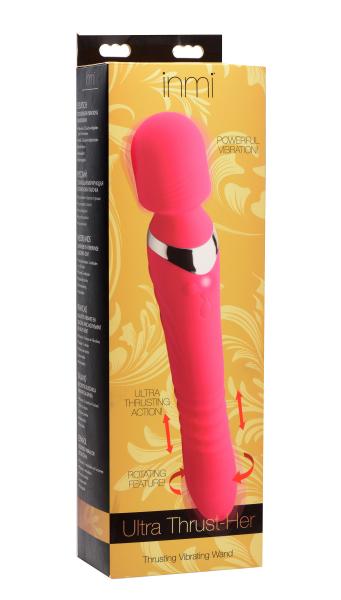 Ultra Thrusting And Vibrating Silicone Wand Pink