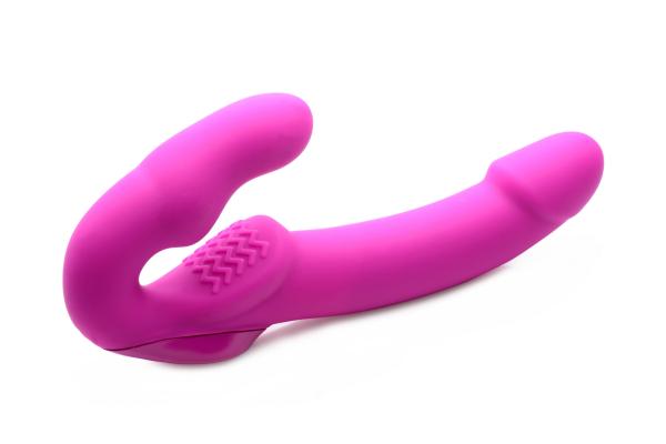 Evoke Super Charged Vibrating Strapless Strap On Pink