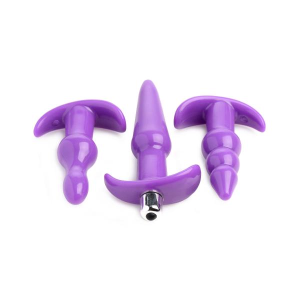 Trinity Vibes 4 Piece Vibrating Anal Plug Set