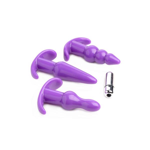 Trinity Vibes 4 Piece Vibrating Anal Plug Set