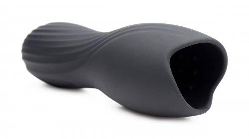 Vibrating Rechargeable Penis Pleaser Black