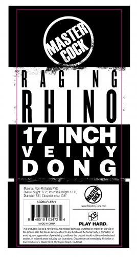 Raging Rhino 17 Inches Veiny Dildo Beige