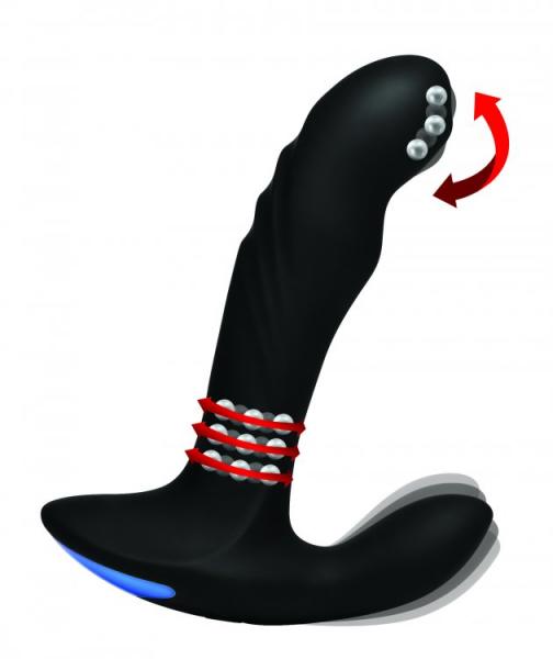 17X P-Trigasm 3 in 1 Silicone Prostate Stimulator Black