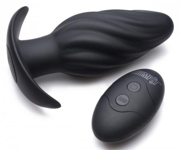 Kinetic Thumping 7X Swirled Anal Plug Black