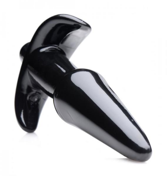 Smooth Vibrating Anal Plug Black