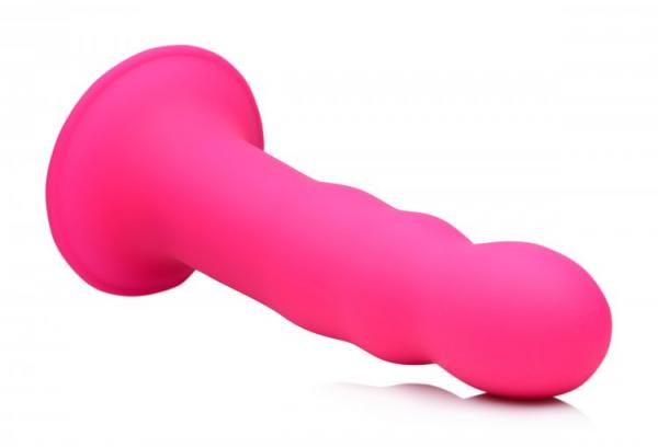 Squeeze-It Squeezable Wavy Dildo Pink