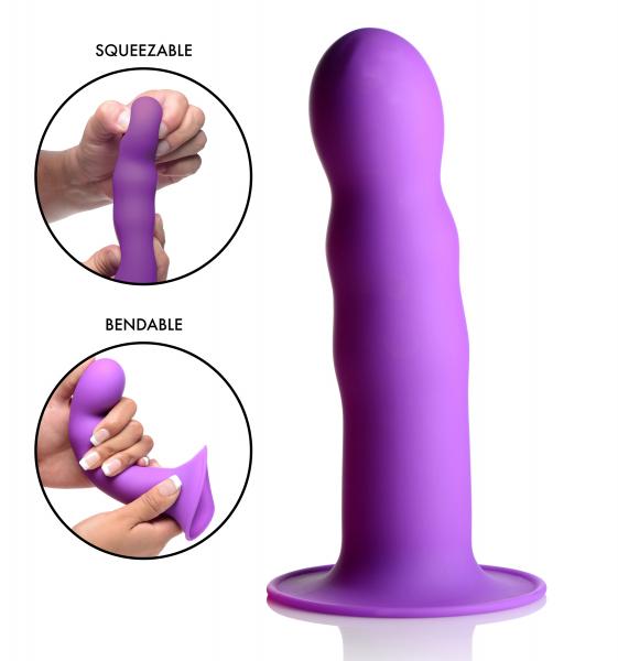 Squeeze-It Squeezable Wavy Dildo Purple