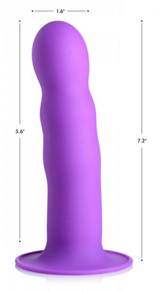 Squeeze-It Squeezable Wavy Dildo Purple