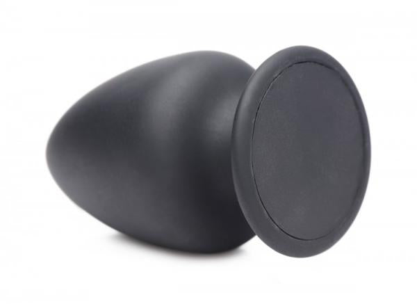 Squeezable Silicone Anal Plug Small Black