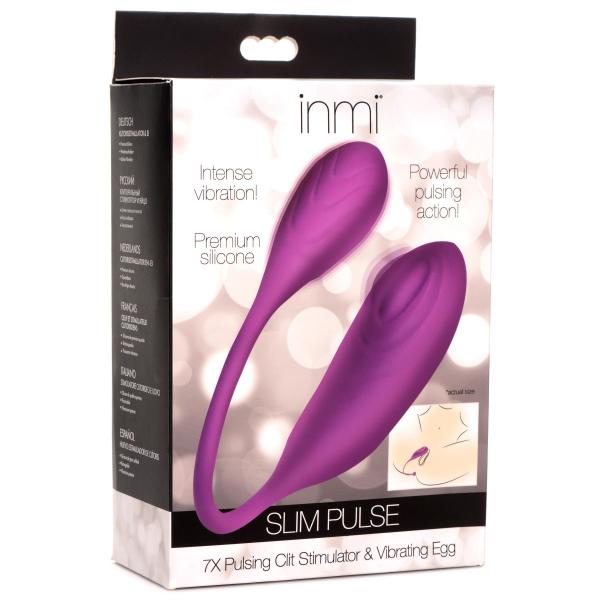 Slim Pulse 7x Pulsating Silicone Clit Stimulator And Vibrating Egg