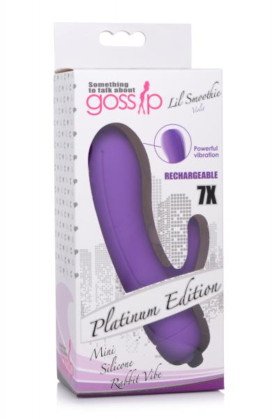 7x Lil Smoothie Mini Silicone Rabbit Vibe - Violet