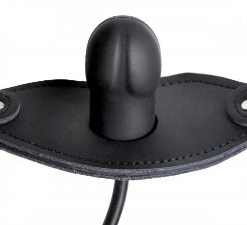 Silencer Inflatable Locking Silicone Penis Gag Black