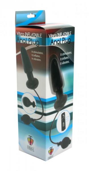 Deluxe Wonder Plug Inflatable Vibrating Black