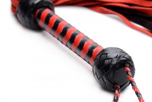 Black And Red Suede Flogger