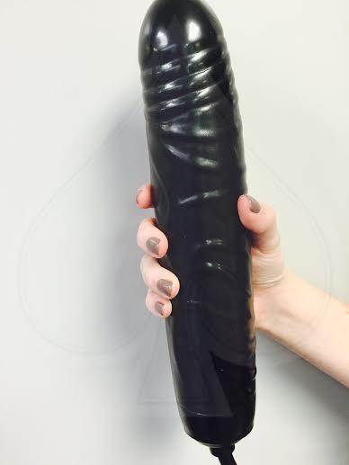 Inflatable Dildo 11 inches Black