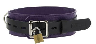 Strict Leather Deluxe Locking Collar Purple Black