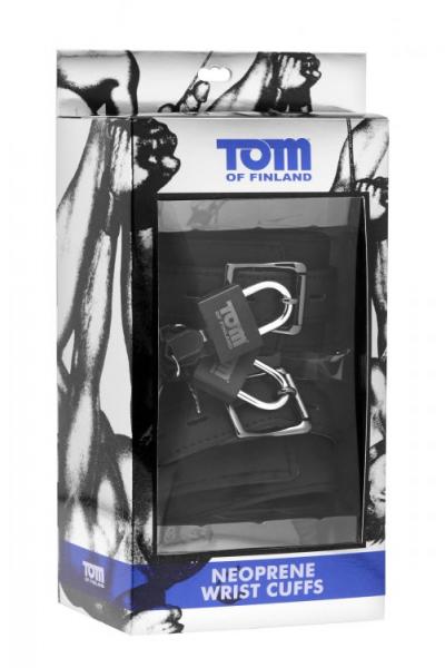 Tom Of Finland Neoprene Wrist Cuffs Black