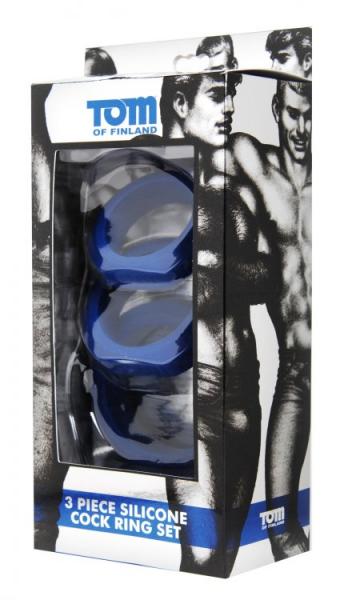 Tom Of Finland 3 Piece Silicone Cock Ring Set