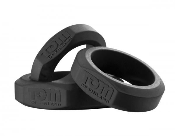 Tom Of Finland 3 Piece Silicone Cock Ring Set