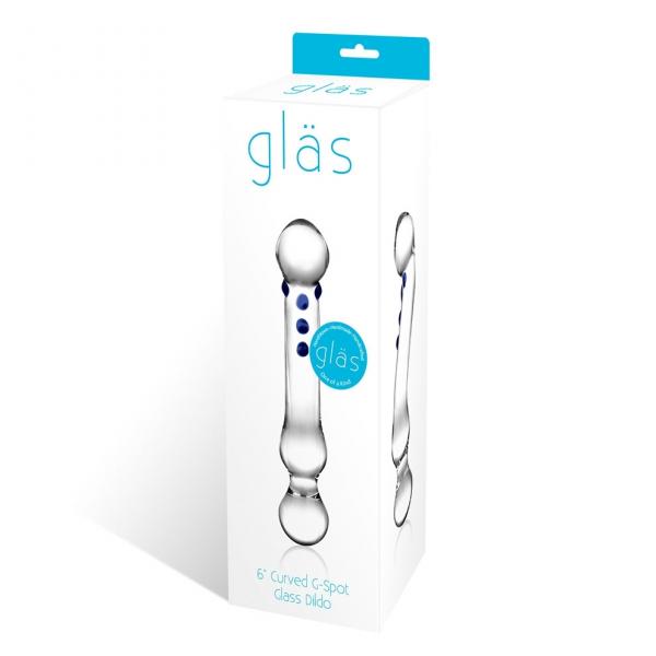 Glas 6 inches Curved G-Spot Glass Dildo