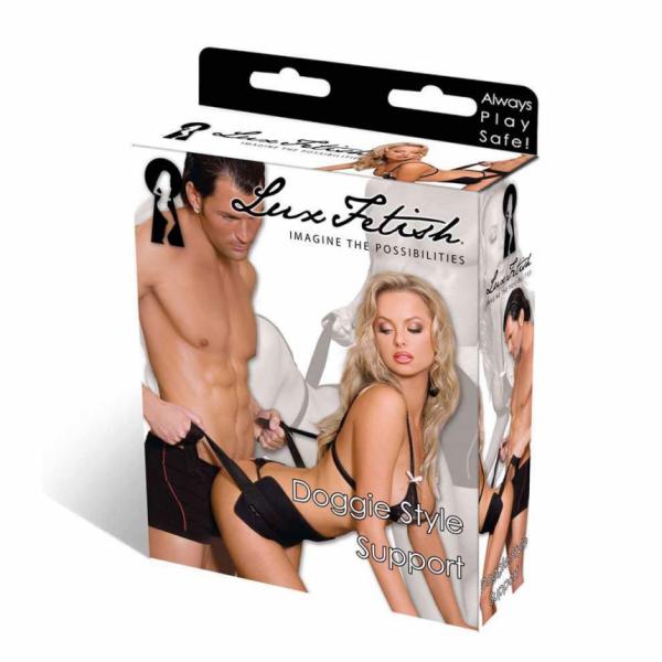 Lux Fetish Doggie Style Support Strap Black Sex Sling