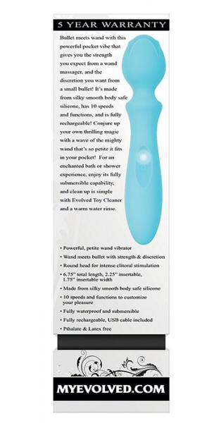 Pocket Wand Blue Petite Body Massager