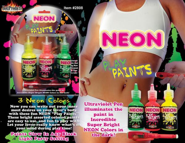 Neon Body Paints 3 Pack Carded