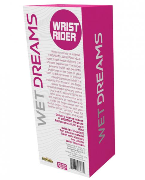 Wet Dreams Wrist Rider Finger Sleeve Vibrator Pink