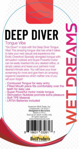 Tongue Star Deep Diver Vibrating Tongue With Motor