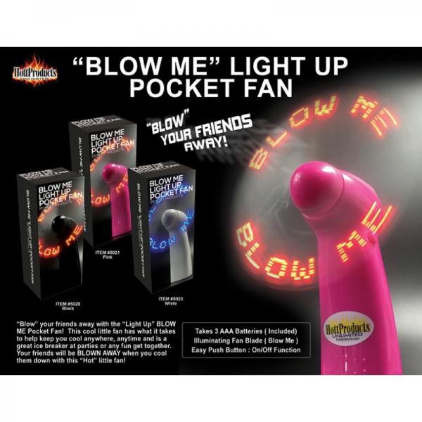 Blow Me Light Up Pocket Fan