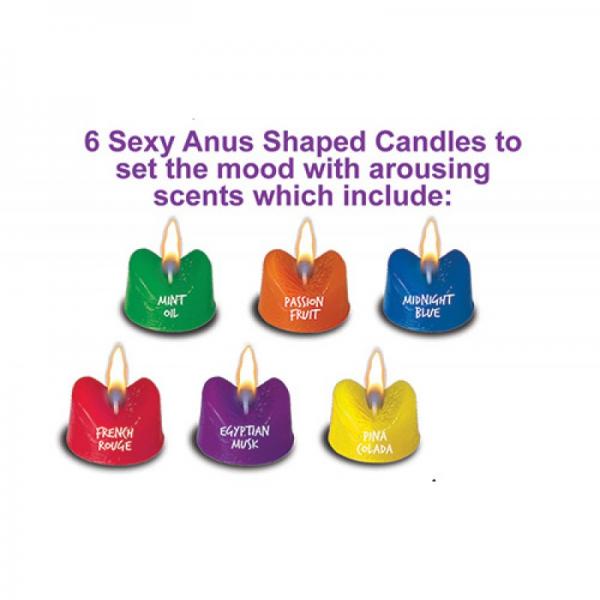 Burning Love Anus Candles Asst Colors & Scents