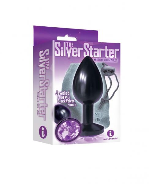 The 9's The Silver Starter Bejeweled Annodized Stainless Steel Plug