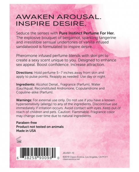 Pure Instinct Pheromone Perfume For Her .5 fluid ounce