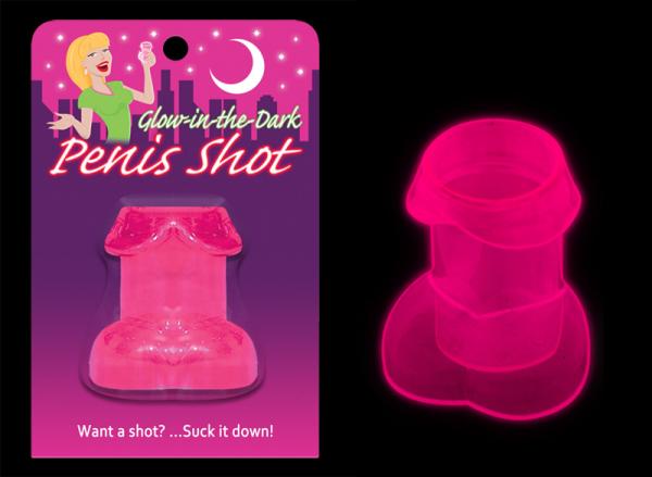 Glow In The Dark Penis Shot Glass Pink