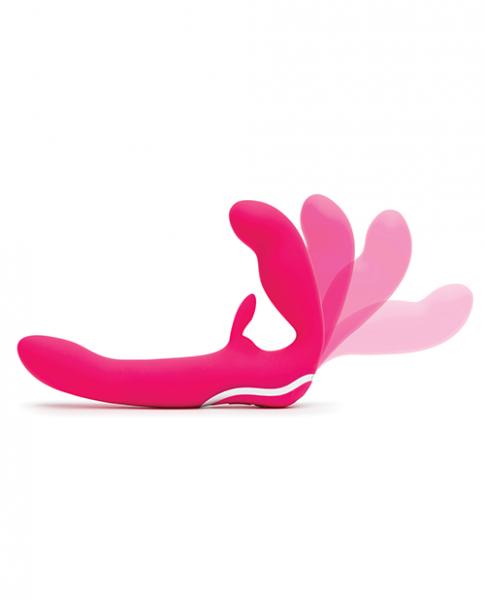 Happy Rabbit Vibrating Strapless Strap-on Pink