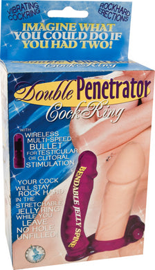 Double Penetrator C Ring W/ Bendable Dildo