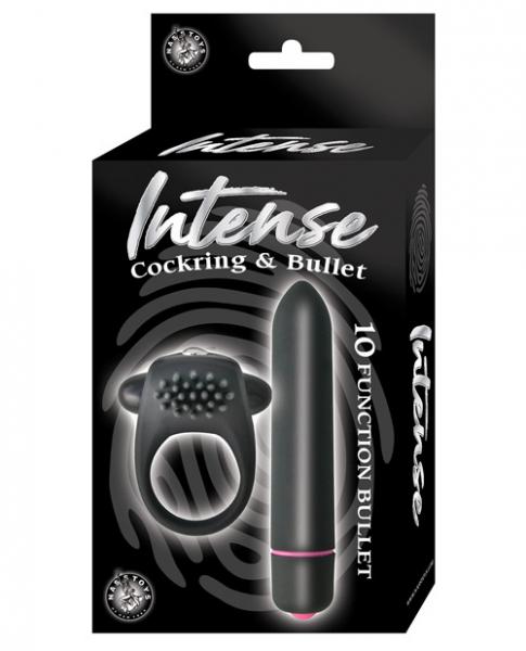 Intense Cockring & Bullet Vibrator Black