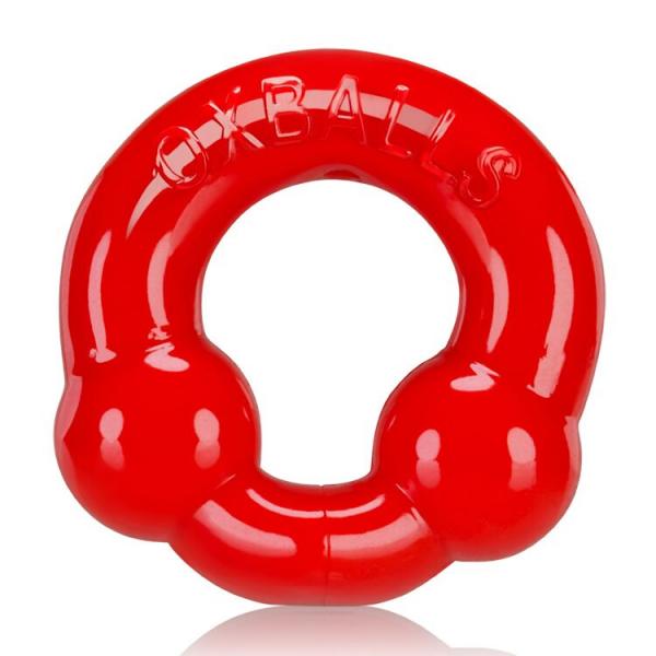 Oxballs Ultraballs Cock Ring Silver & Red Set