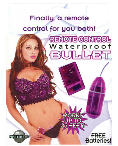 Remote Control Waterproof Bullet 3.25 Inch - Purple