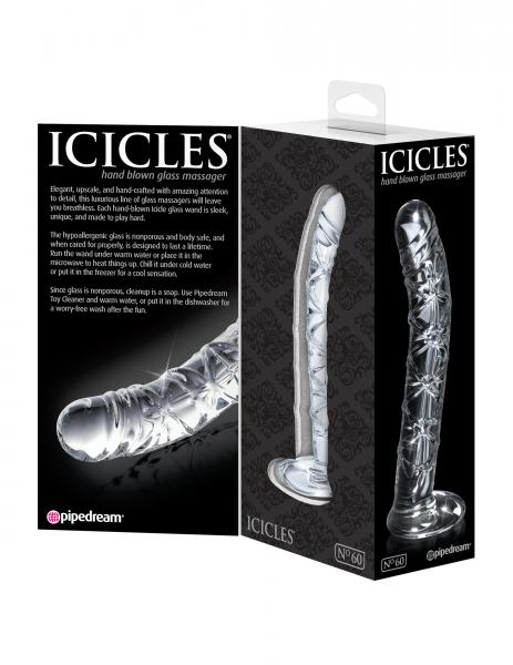 Icicles No 60 Glass G-Spot Dong Clear