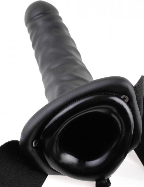 8 inches Vibrating Hollow Strap-On