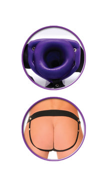 Fetish Fantasy Vibrating Hollow Strap-On Purple