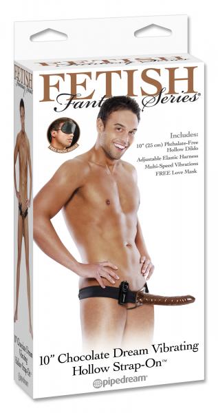 10 inches Vibrating Hollow Strap On