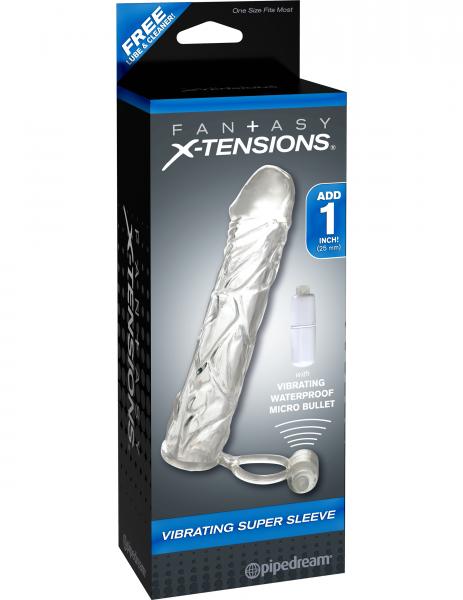 Vibrating Super Sleeve Clear